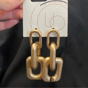 Urban Outfitters Gold Chain Link Earrings
